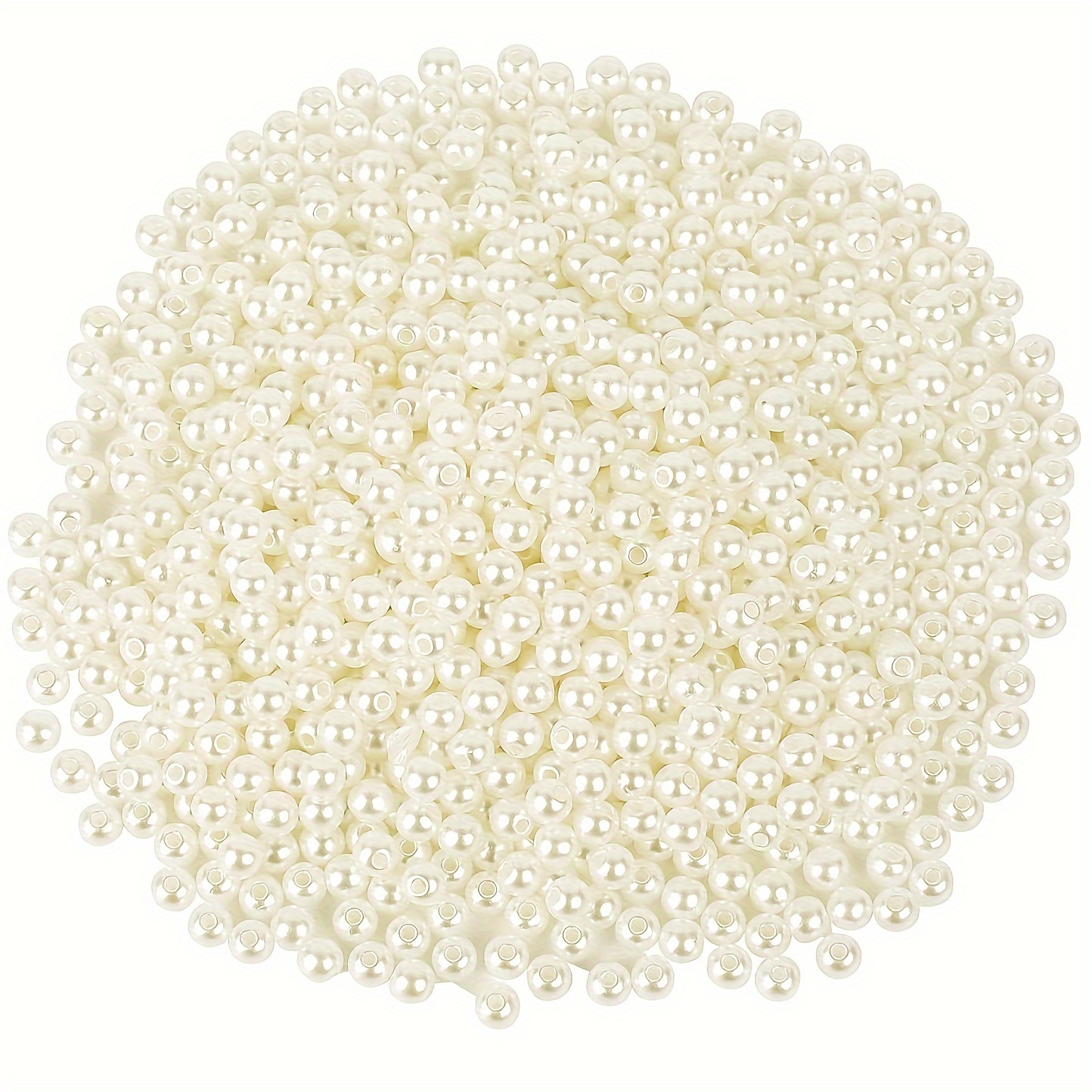 

810pcs 8mm White Acrylic Beads With Hole, Round Loose Beads For Bracelet Making Kit Jewelry Making