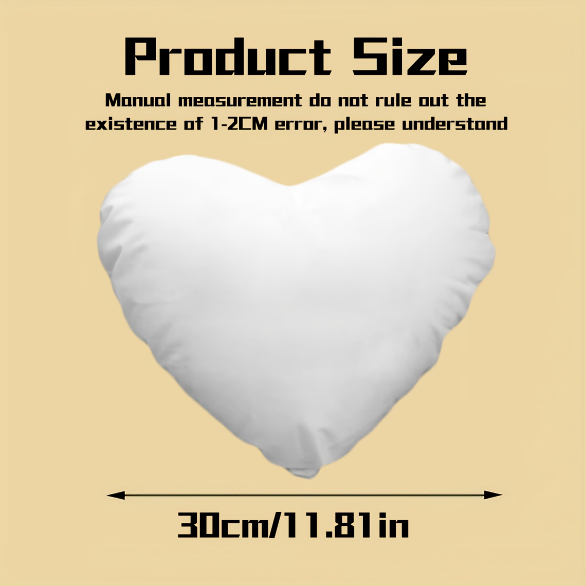 TEMU Heart-shaped Throw Pillow, Customizable With Personal Photos Or , Pets, Singers, And Idols. Double-sided Printed Cushion, Suitable For Sofas,