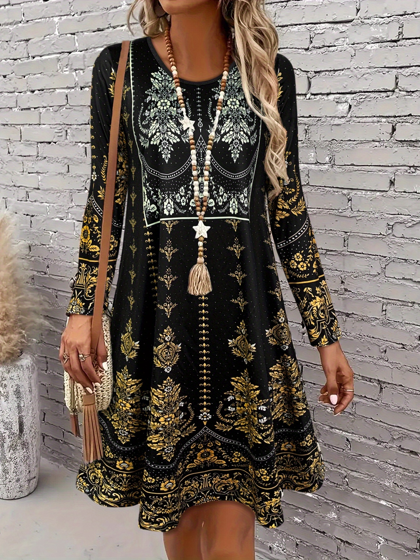 womens paisley dress sold on Temu United States