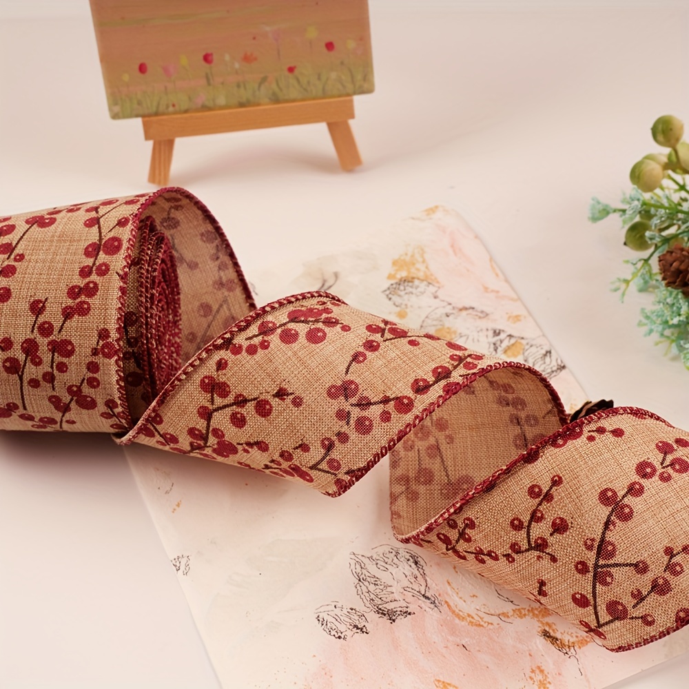 

1pc Burlap Red Christmas Bow - 5 Roll For , Wrapping & Party Supplies