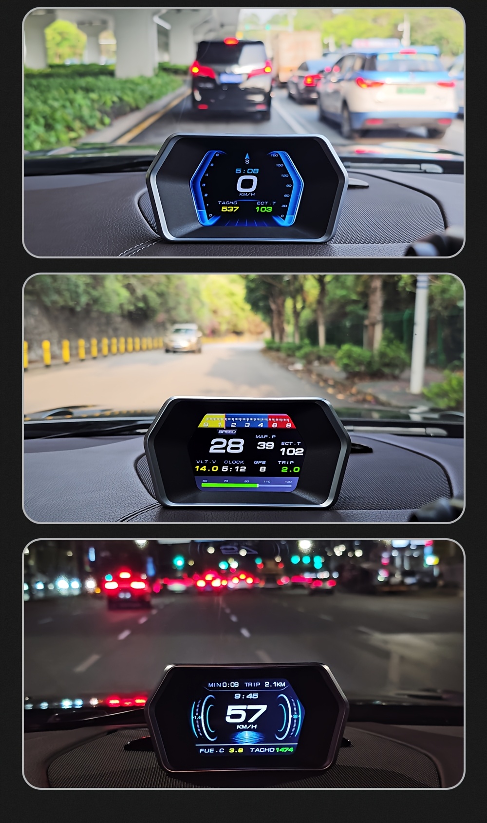 car   obd tester   hud gps computer speedometer windshield projector car dashboard speed displays system modification car accessories Product details 15