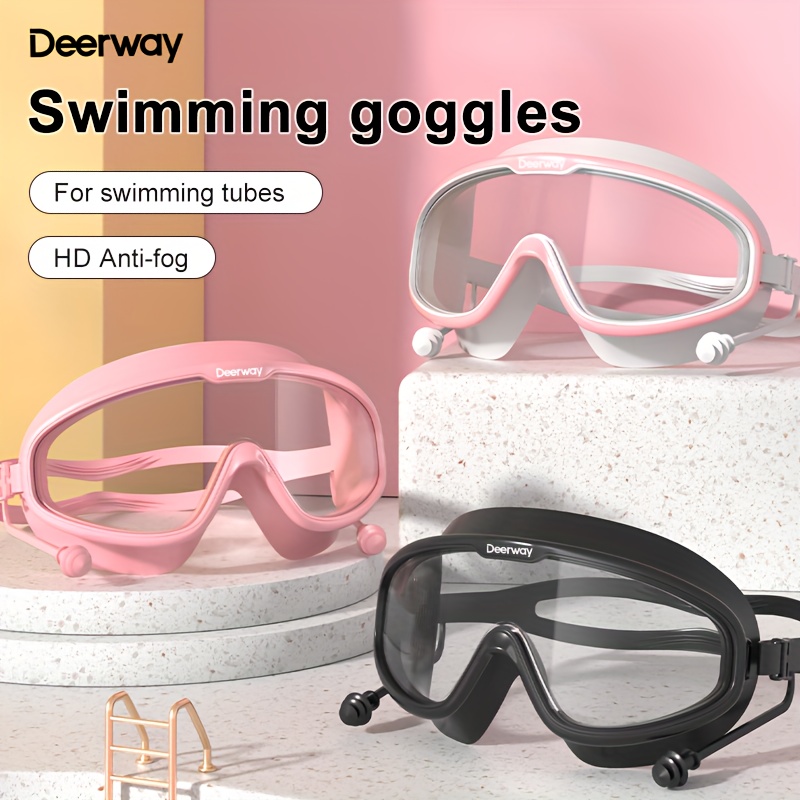 

Professional Swimming Goggles, 3d Swimming Goggles, Waterproof And Anti-fog, Swimming Goggles With Waterproof Earplugs, Adult Swimming Goggles