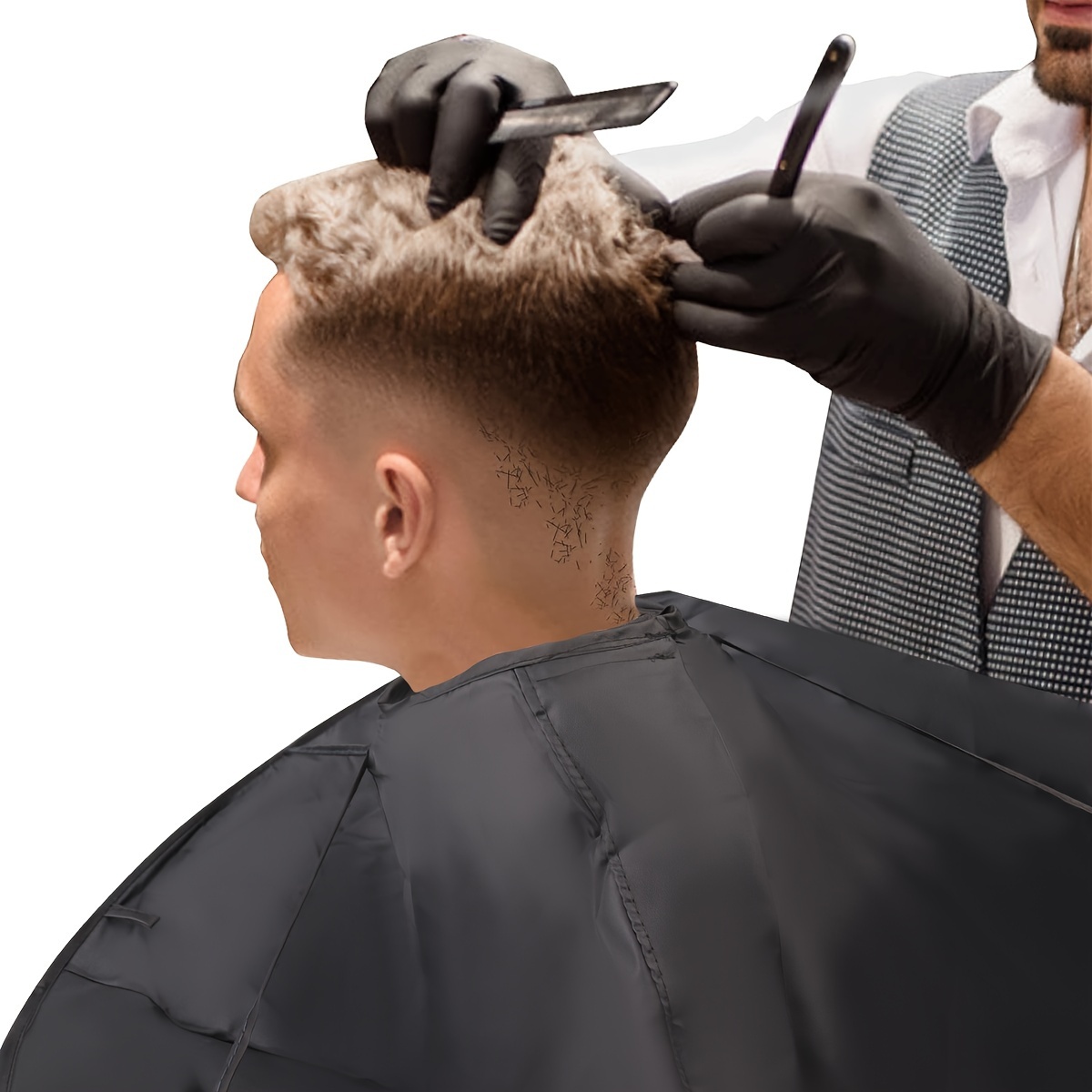 Cape de coiffure avec peigne - Tablier pliable pour salon et usage domestique, idéal pour tous types de cheveux - Disponible en blanc, noir et bleu