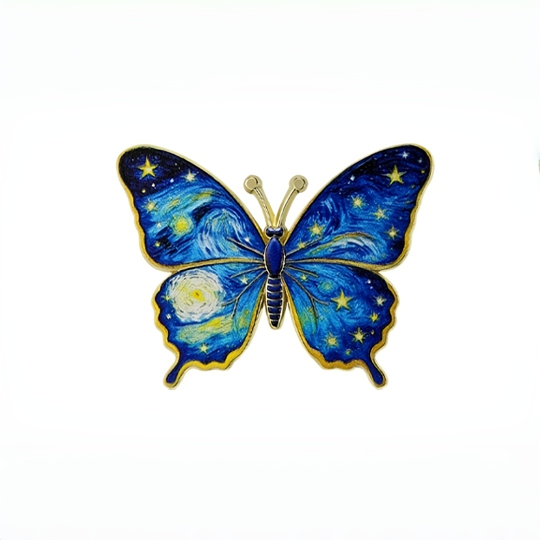 Butterfly Enamel Brooch Pin, Decorative Fashion Accessory