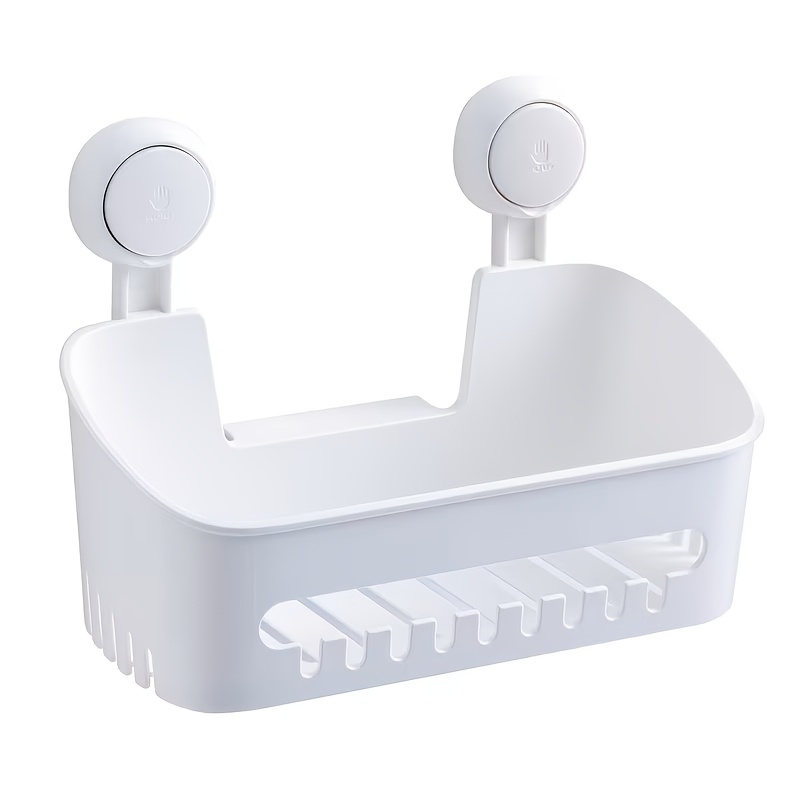TEMU Suction Cup Storage Rack For Bathroom And Kitchen. With No Drilling Or Glue Required. 't Damage Your Walls And Is Reusable. A Powerful Suction