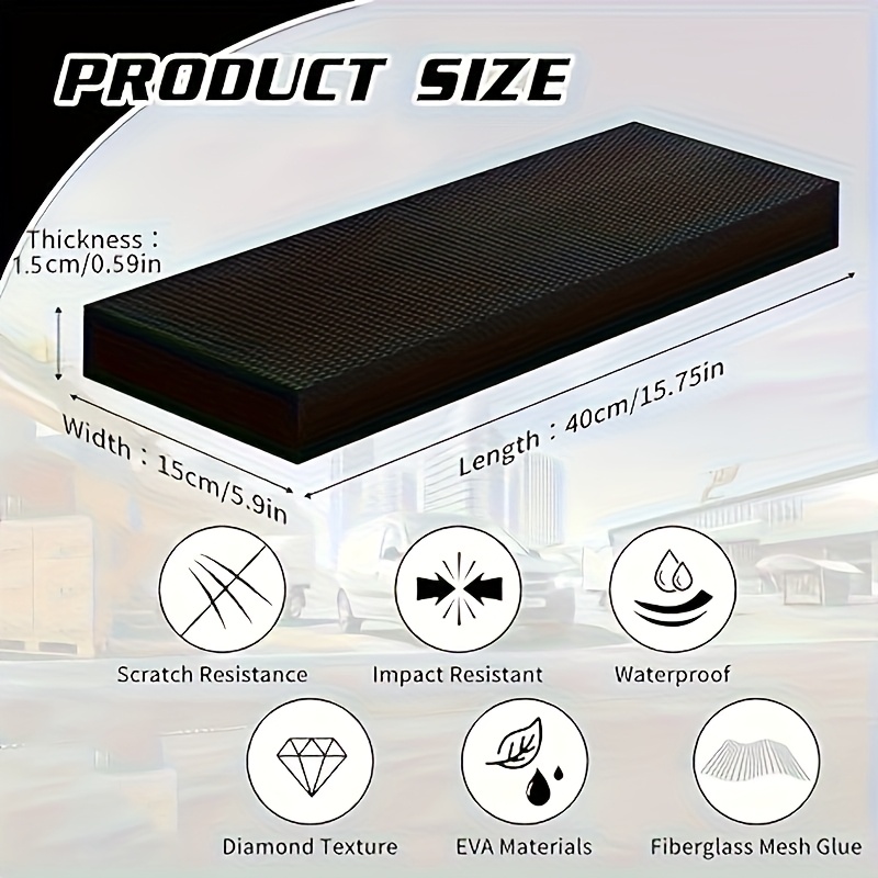 TEMU 4-pack High-density Eva Garage Wall Guards - Diamond Texture Door Edge Protectors With Strong Adhesive Backing, Impact Resistant Scratch &