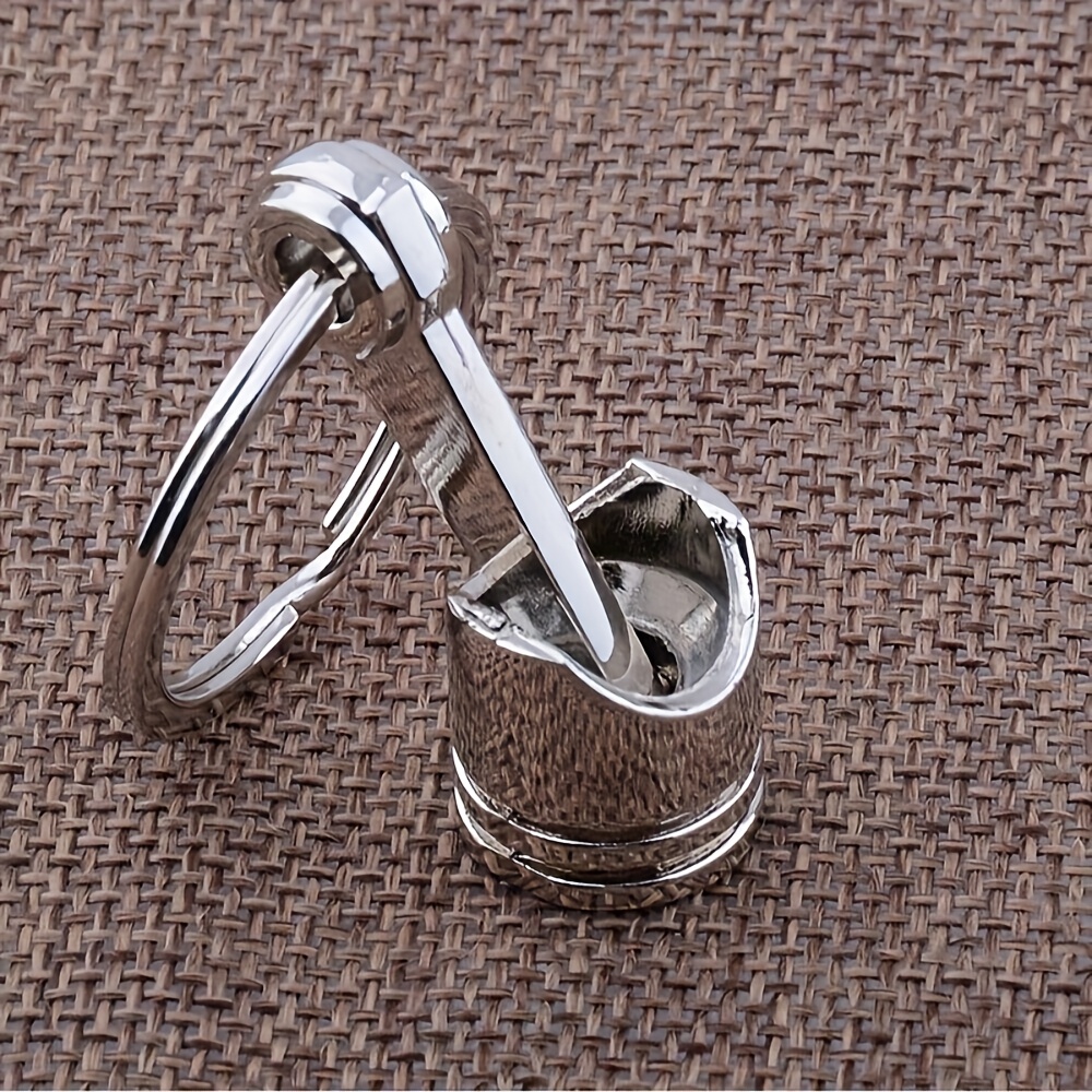 TEMU 1pc Car Engine Piston Style Keychain Key Ring Creative Metal Piston Model Keyring Keyfob Key Pendant Keychain Decor Car Accessories