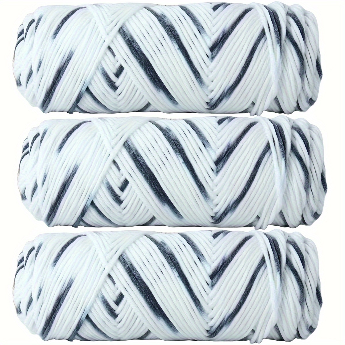 E-shop 3er-Set SoftTouch Acrylgarn-Bündel - 8- Mittlere Dicke, Verschiedene Farben zum Stricken & Häkeln - Ideal für Mützen, Schals, Mäntel, -