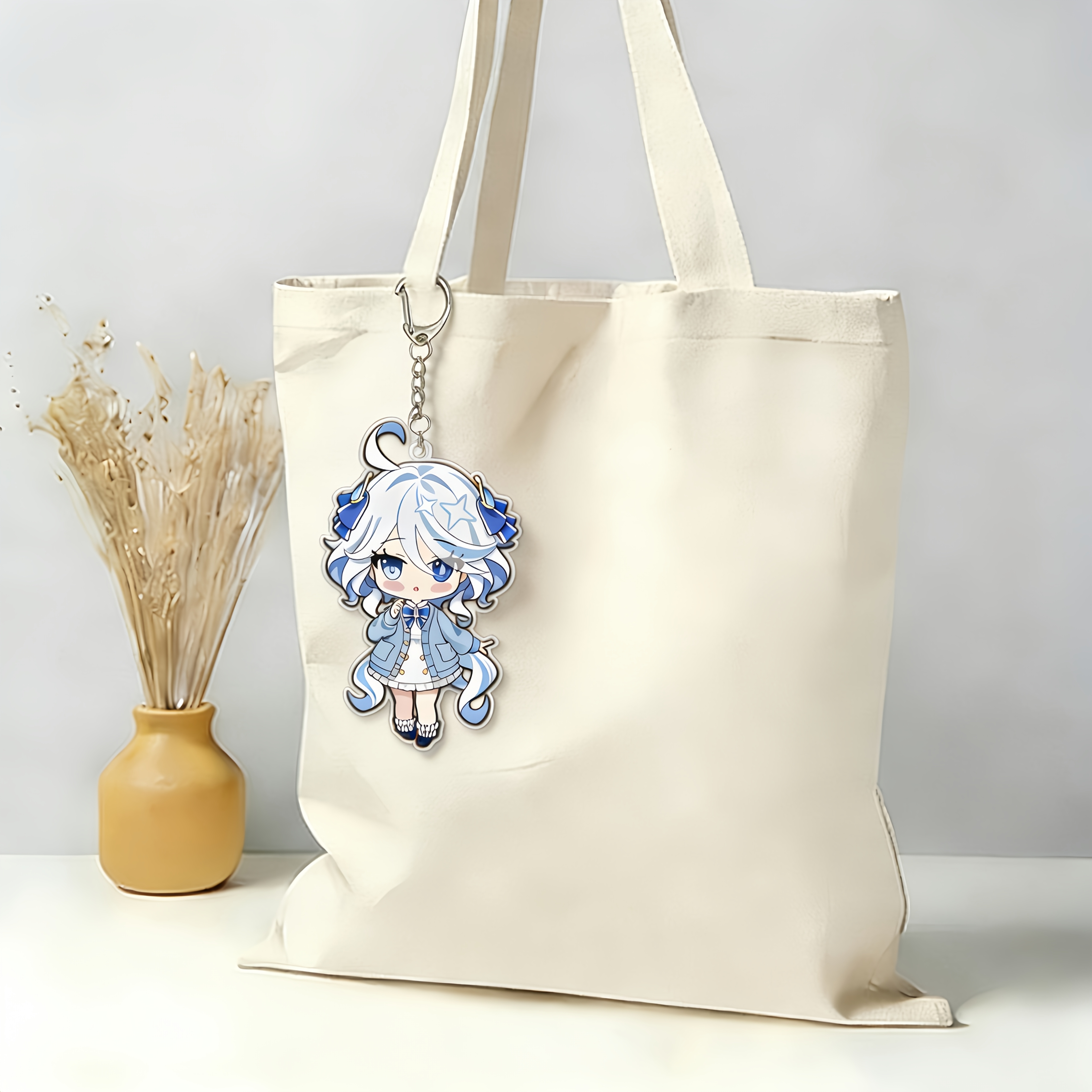 TEMU 1 Custom Acrylic Keychain With Cartoon Holiday Logo Design, Personalized Transparent Tag. Suitable For Event Giveaways, Birthday Gifts, Party