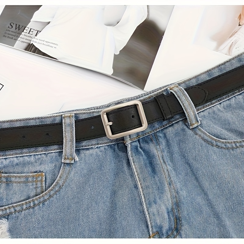 

Classic Simple Style Women's Pu Leather Belt Commuter Waist Belts Jeans Accessories For Women