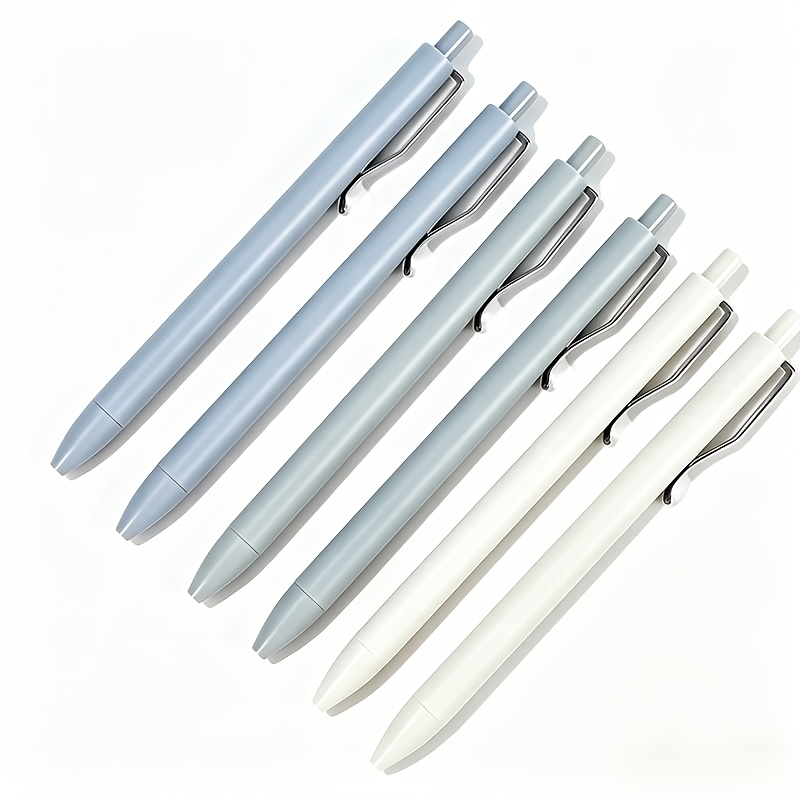 TEMU 6-pack, 0.5mm Fine Point Neutral Pens, Black Ink, Ideal For Note-taking And Writing, And Study Supplies, Suitable For Students And Office Use,