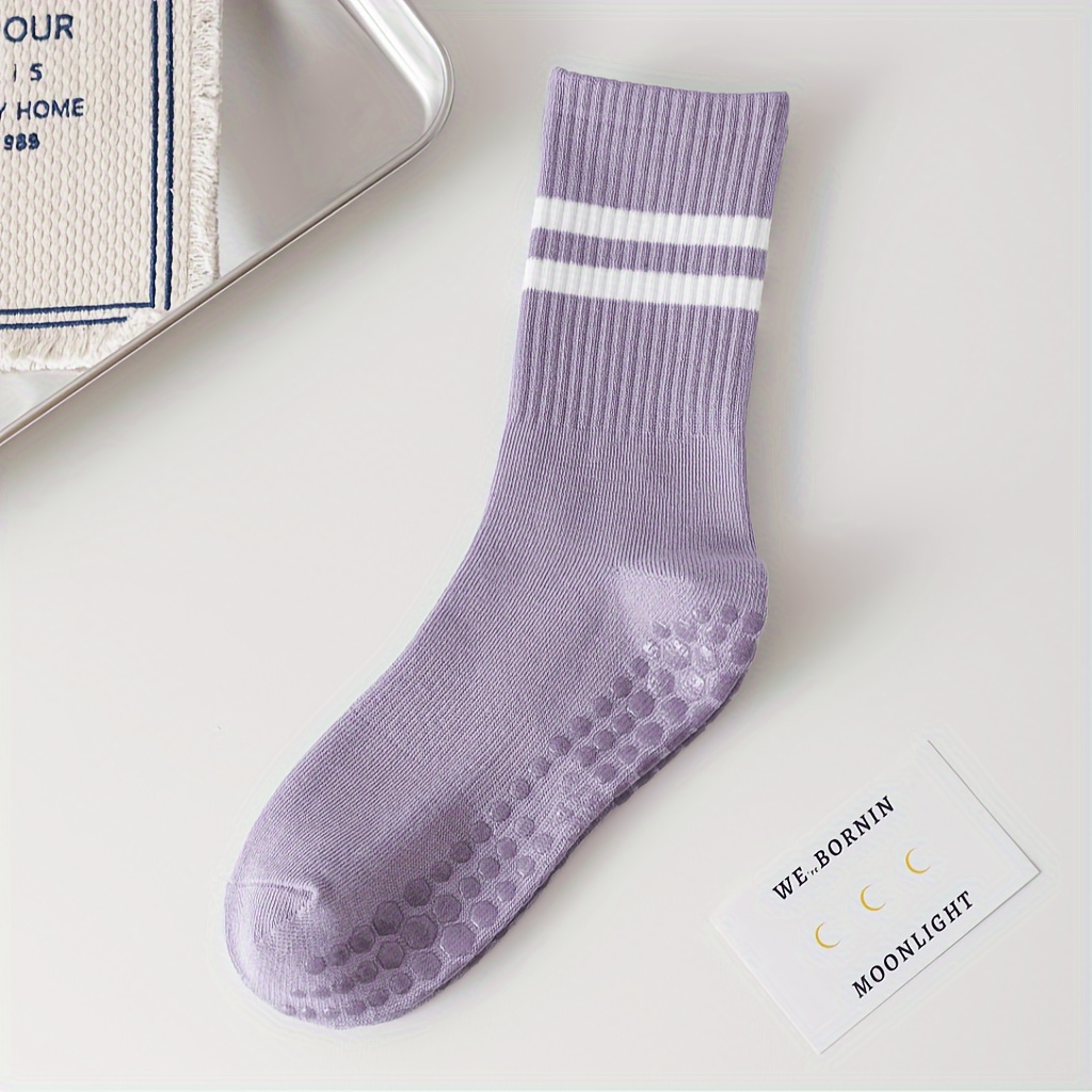Pilates Socks Professional Anti-slip Socks Mid-calf Yoga Socks Non-slip Sports Solid Color Floor Socks Yoga Socks