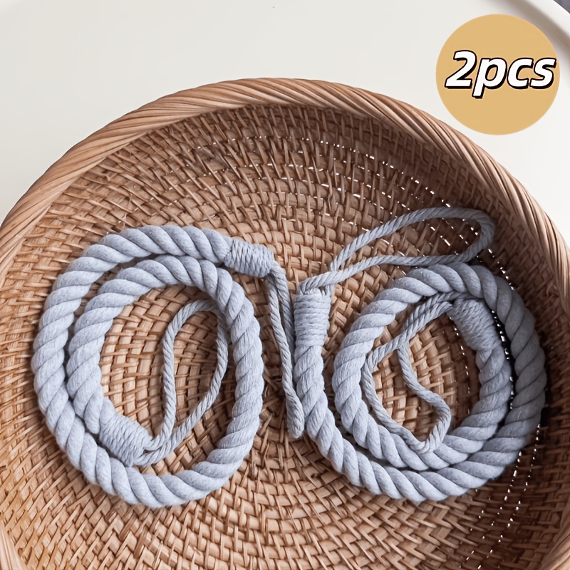 TEMU 2pcs Vintage Knot-style , Anti-pinch Fabric Wedge Door Protector, Anti-collision Silent Door Stop, Suitable For Pet Rooms/bedrooms/home/office