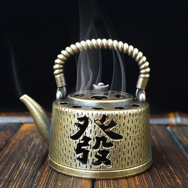 TEMU 1 Mini Teiera della Fortuna, Piccolo Ornamento da Tavolo, Adatta per Meditazione, Zen, Meditazione Zen, Yoga, e, , Esterno, Decorazioni Spa,