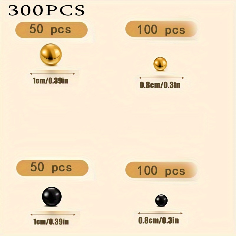 Image of 300 Holeless Pearls For Centerpieces, Vase Fillers, Polished Pearls For Candles, Weddings, Birthday Parties, And Home Dining Table Decorations, Measuring 8/10 Mm