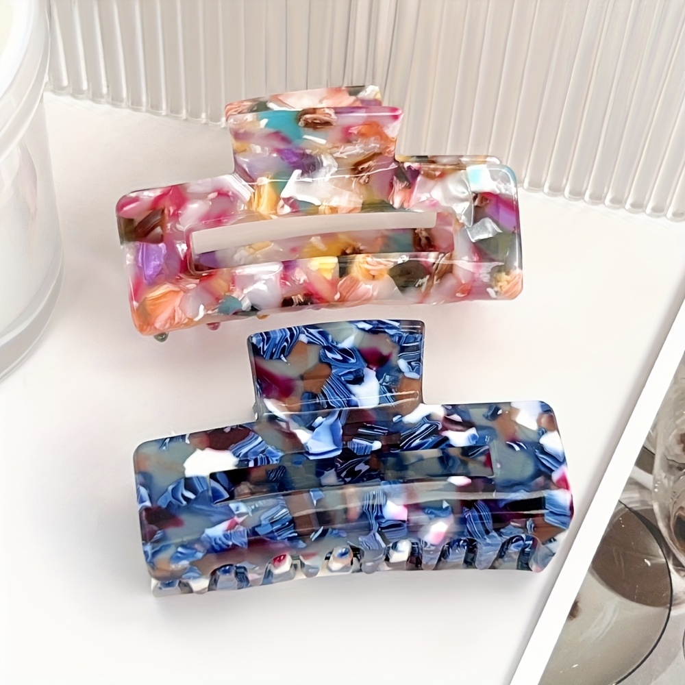 E-shop 2er-Pack Essigsäure All-Match Elegante Haarspange - Rutschfeste, dicke Version - Exquisite, hochwertige Damenhaarspange