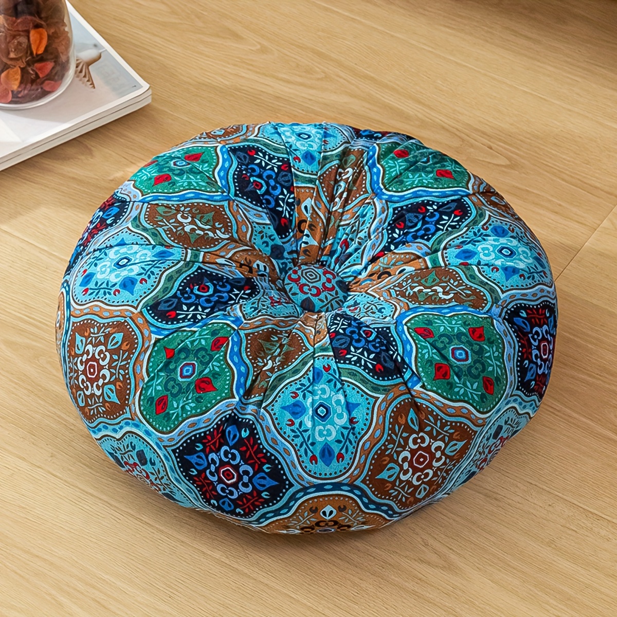 Bohemian Style Thick Round Floor Mat for Home Decor