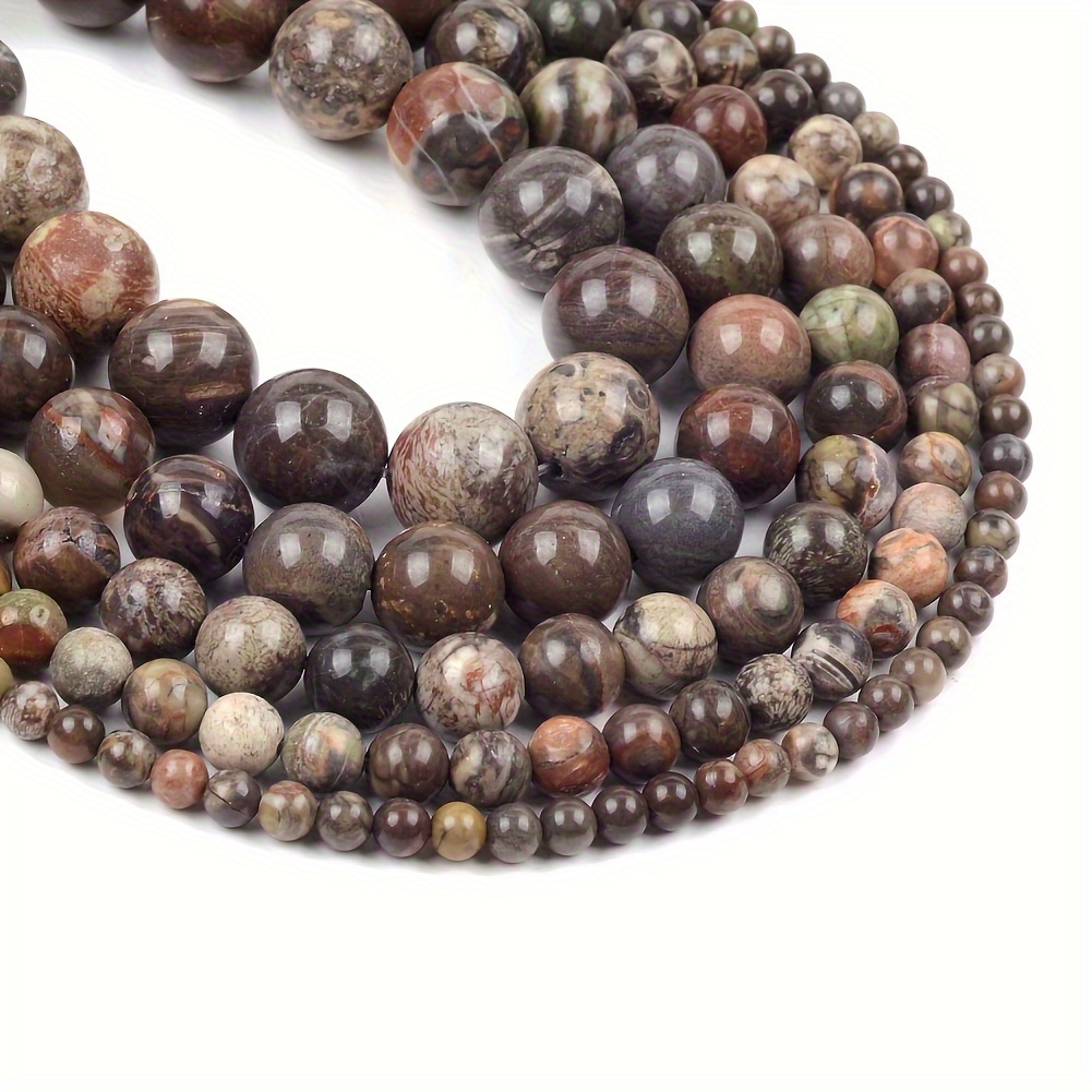 

Agate Stone Beads - 4mm-12mm Round Loose Spacer Beads For Jewelry Making, Diy Bracelets, Necklaces - Full 15" Strand