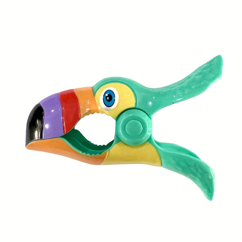 Take ! Oversized Bird-shaped Plastic Clips For Beach Towels - Vibrant, Sturdy Outdoor Clips Perfect For Summer, Featuring Animal Designs, Versatile Beach Gear, And Clothespins, Clothes Pins