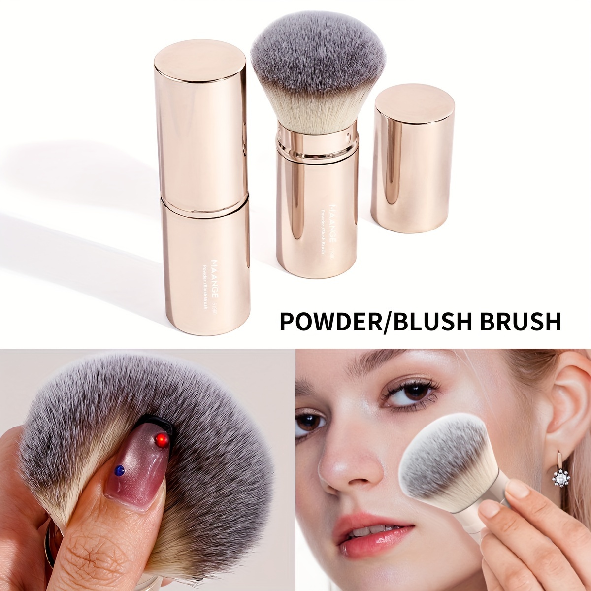 MAANGE High Quality Soft Bristles Retractable Makeup Brush
