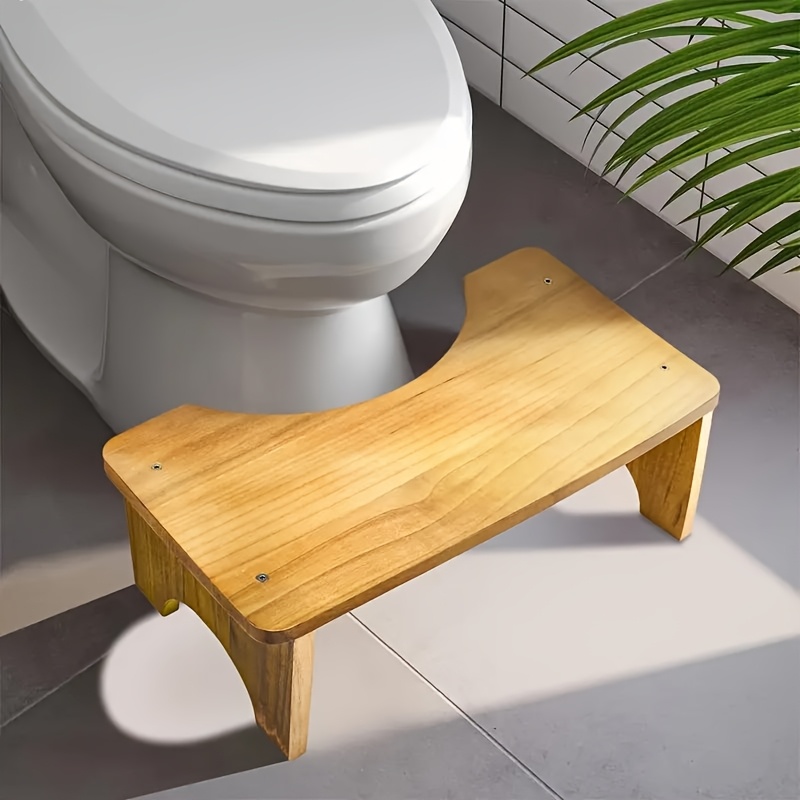 E-shop Toilettenhilfe aus Holz, Tragkraft 400 lbs, verstärkte Stützbalken, 7-Zoll-Höhe, fördert die Darmgesundheit - geeignet für verschiedene