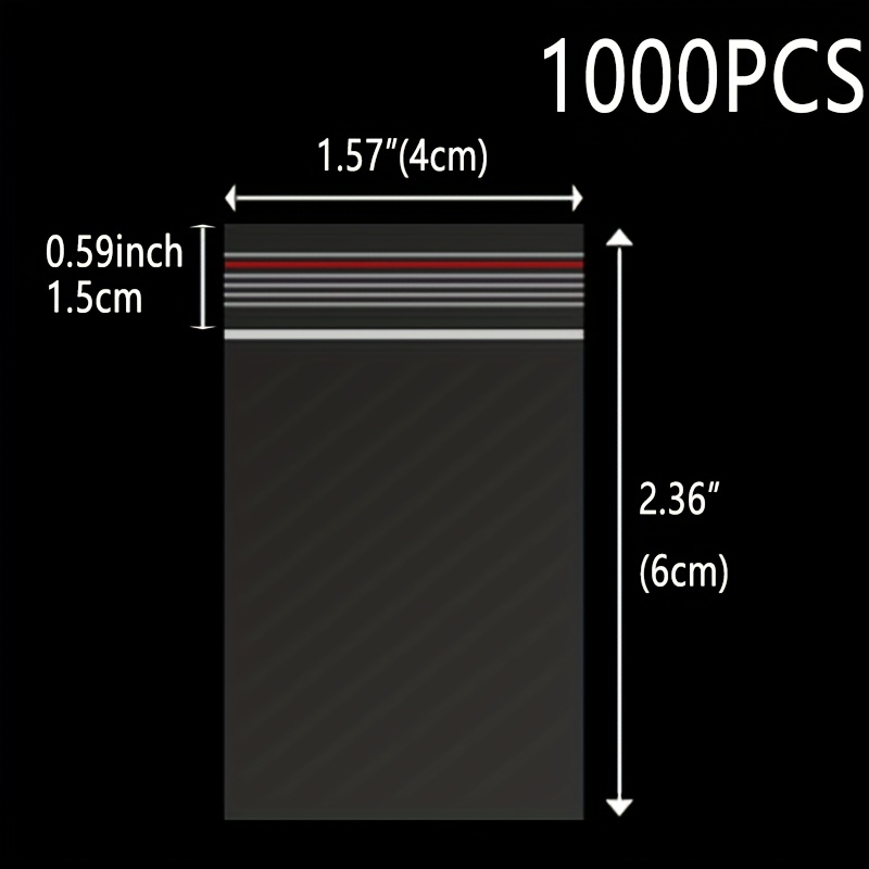 TEMU 1000pcs 1.57 To Plastic Self-sealing Bags, Reusable Sealed Bags, Self-sealing Gift Bags, Transparent Bags, Packaging Bags, Plastic Bags, Plastic