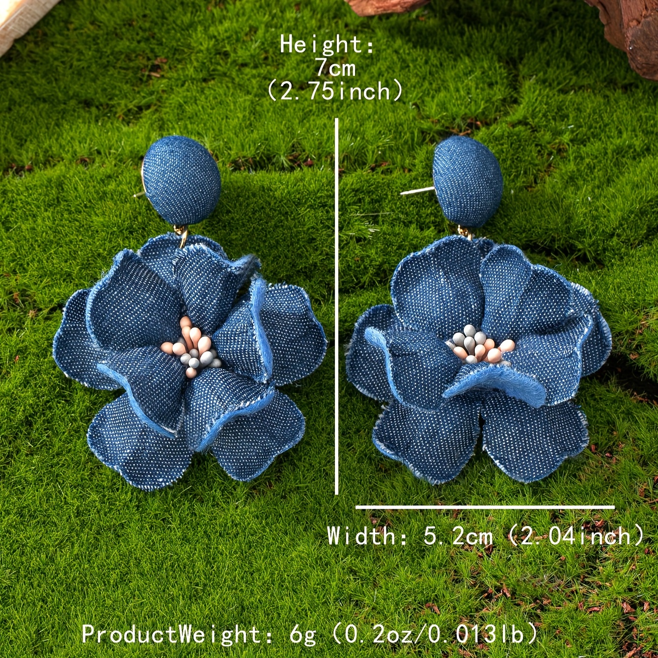 Boho French Floral Dangle Earrings for Women