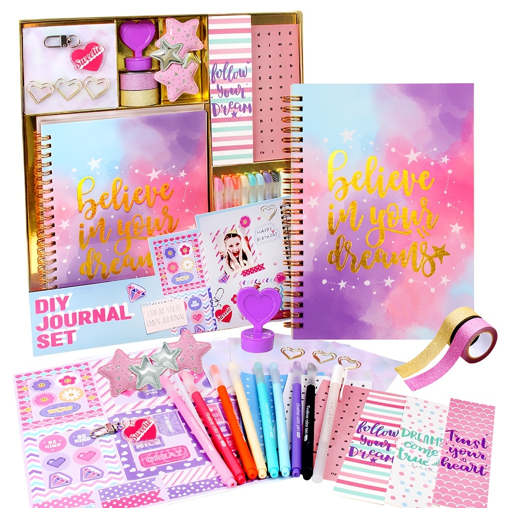 

Diy Kit For 8-14 - Scrapbooking And Diary Set For , Includes Ruled Notebooks & Art Supplies - Or Easter For Tweens & Teenagers