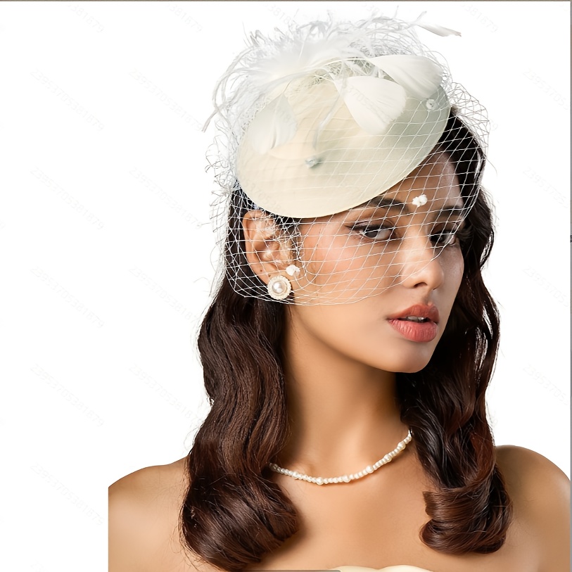 damen vintage mesh kopfbedeckung halloween dinner show fascinator haarspange