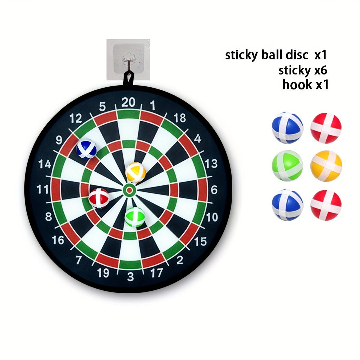 12 Sticky Balls/6 Sticky Balls, Dart Board Set Indoor Outdoor Toy Balance Training Parent-Child Interactive Birthday Party Game Supplies