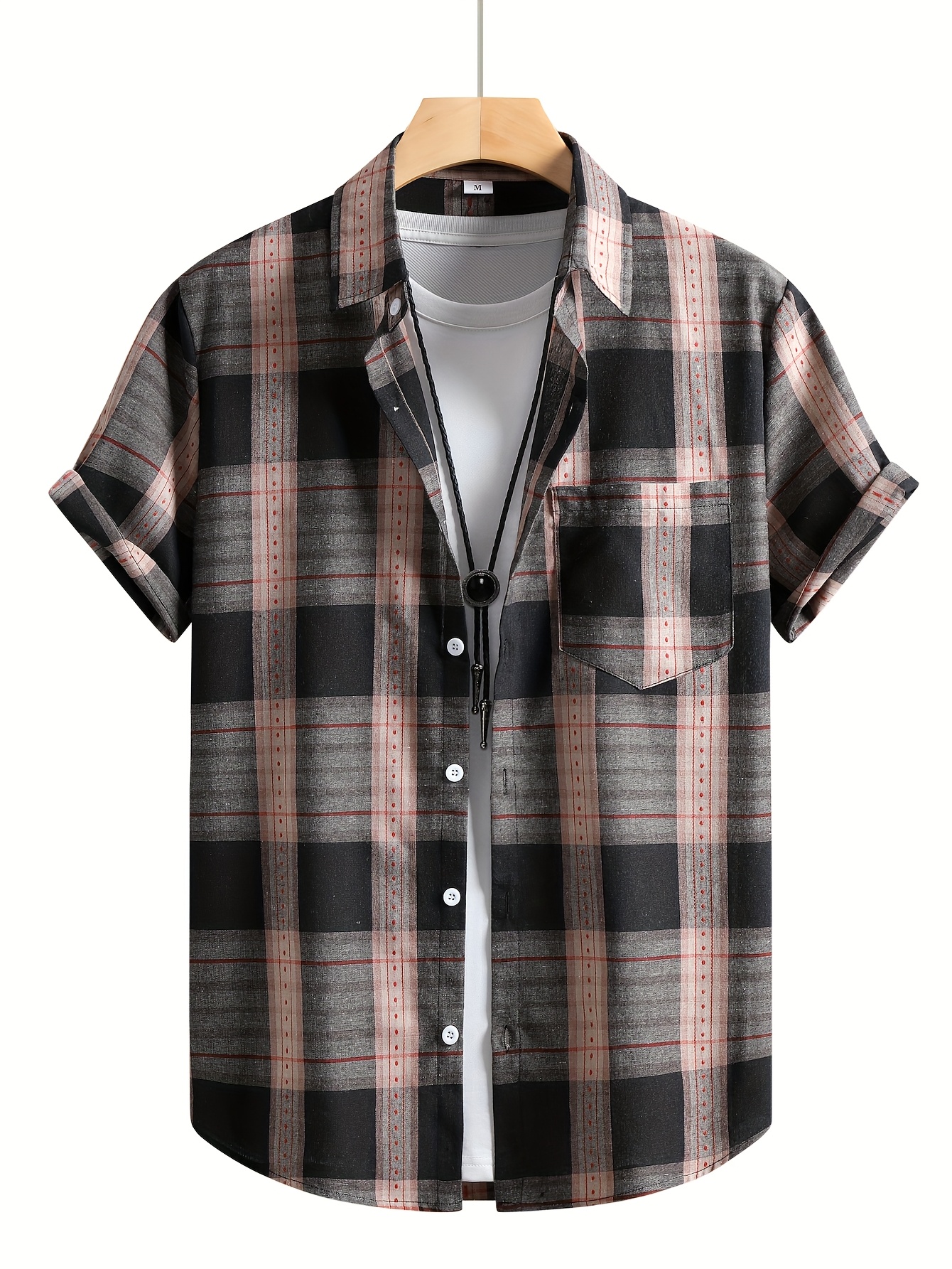 Casual Plaid - Turn-Collar Shirt