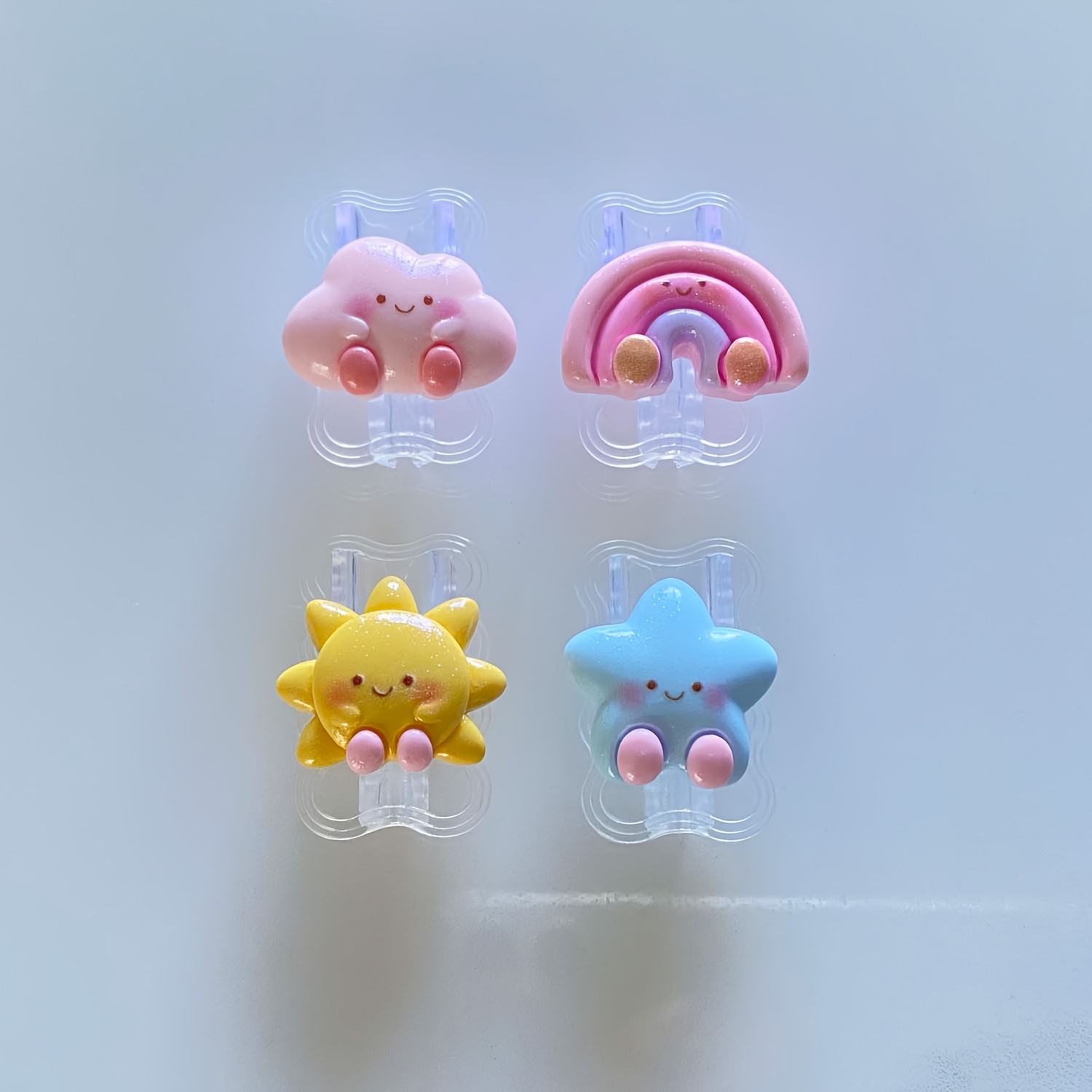 TEMU Lot de 4 protège-câbles - pour chargeur iPhone Type-C - Protège-câble de charge en plastique durable avec motif floral, résistant aux rayures et