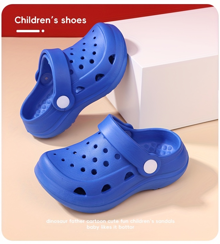 Boys' Summer Clogs - Lightweight, Non-Slip EVA Sandals with Thick Sole for Indoor & Outdoor Play, Beach, and Garden Use