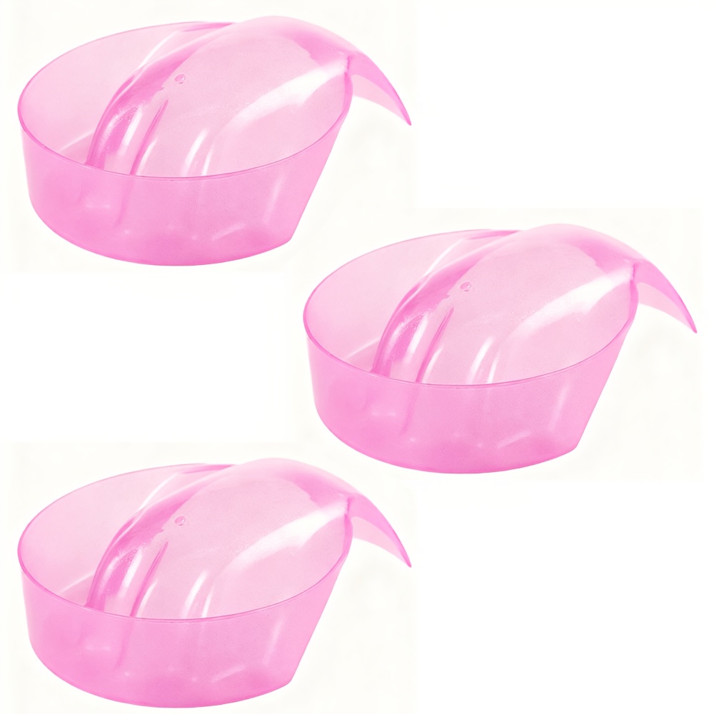 TEMU 3pcs Nail Art Hand Wash Remover Soak Bowl Salon Glitter Bath Hand Care Bowl Soak Off Gel Polish Dip Powder Remover Manicure Tools