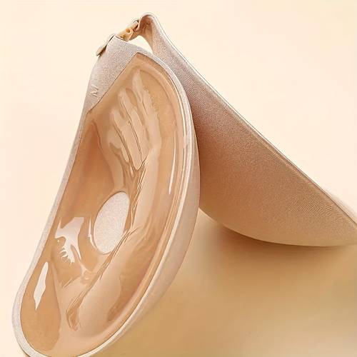 self stick invisible strapless push up pair beige and self stick wireless and backless for women plus size elegant design