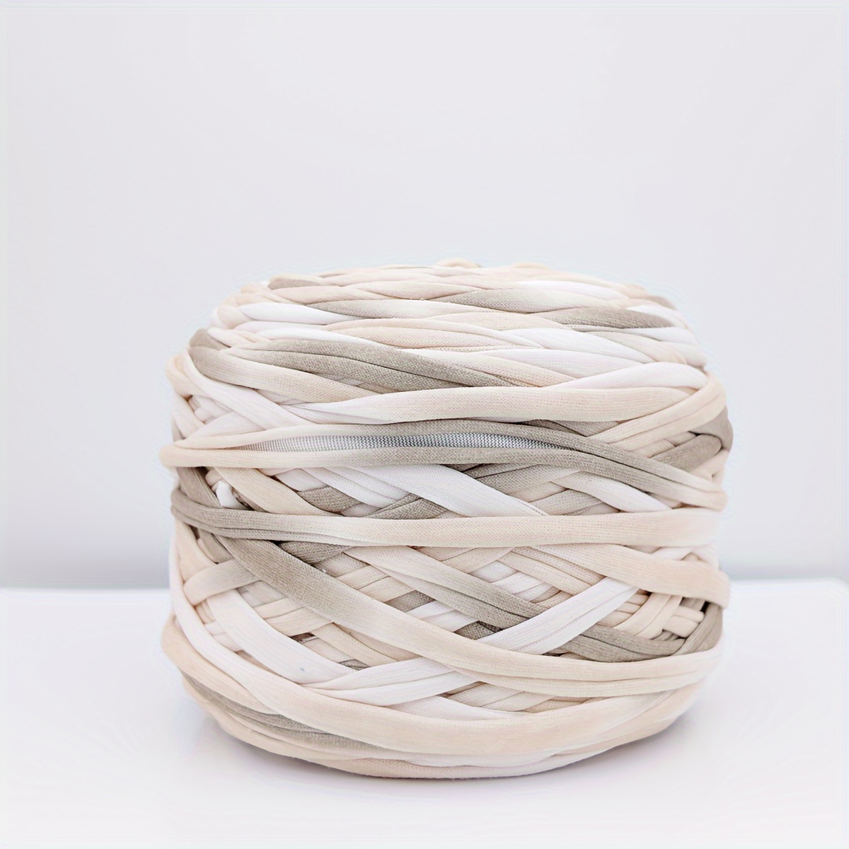 Of 120m High-quality Colorful High-elastic Large Roll T-shirt Fabric Strips, Used For Weaving Bags, Shoes, And Handicrafts