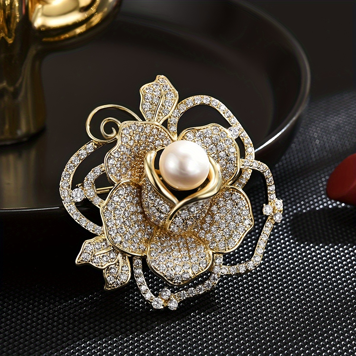 gold brooch pin for dress Retro 3 Dimensional Boucheron Ruby Brooch Pin Dress Clip – Belrose Estate  Jewelers