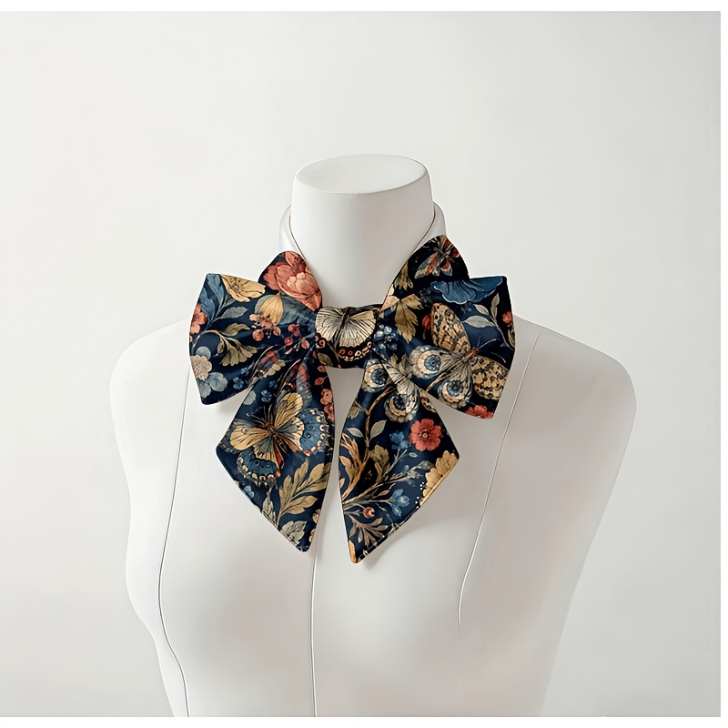 TEMU 1pc Foulard Multifonctionnel d'Extérieur, Serre-tête Imprimé Floral Intriqué Papillon, Vêtement de 'Extérieur/Vêtement Décontracté/Rassemblement