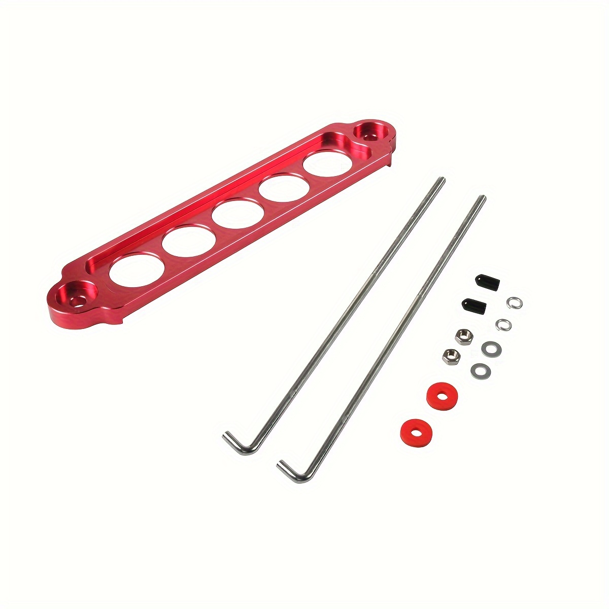 TEMU 5-hole Battery Tie Down Kit - Universal Car Battery Holder Bracket For Automotive/truck/trailer Vehicle With Hardware - Standard Relocation