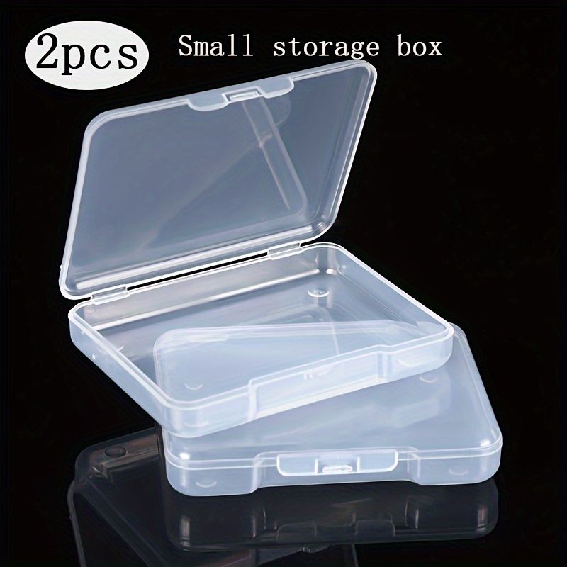 

2pcs Transparent Rectangular Plastic Storage Boxes With - Pp Material, Ideal For Organizing Small Items, Accessories, And Fishing Gear, Fishing Box