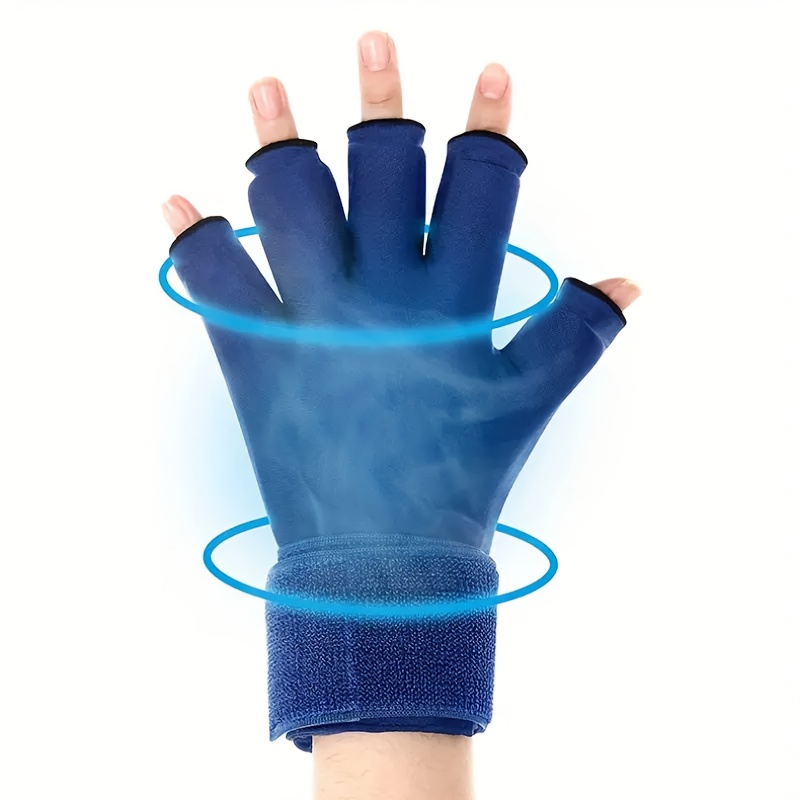 TEMU 1pc Gel Ice Glove - Cold Compress Cooling Gel Ice Pack Glove, Wrist Ice Pack Wrap Or Hot Compress, Sports Ice Pack Glove For Finger Hand,