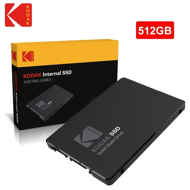 

Disque SSD Kodak 512 Go, disque de stockage interne SATA3.0 de 2,5 pouces, aux températures, pour ordinateurs portables et bureaux, pas besoin de batterie