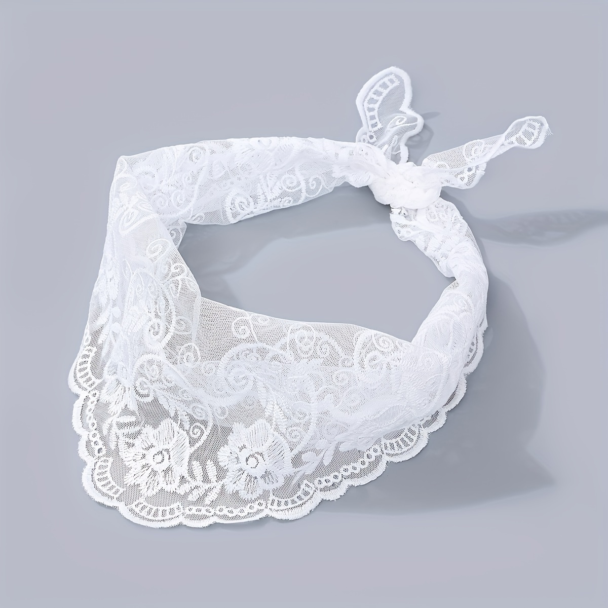 1-pack New Lace Triangle Scarf, Ultra-ethereal Headscarf For, Chiffon Scarf