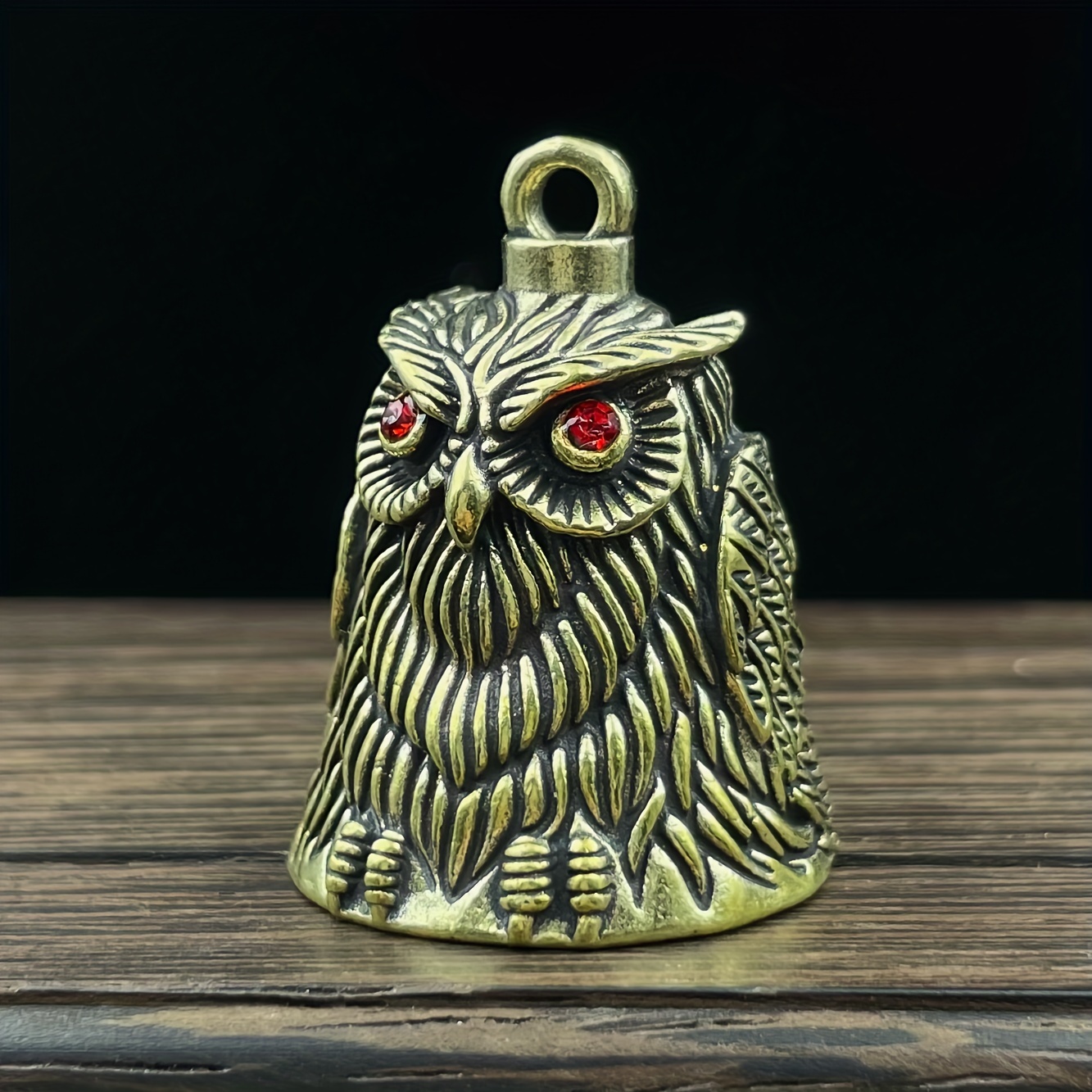 

Brass Owl Bell Pendant - Artistic Metal Home Decor, Indoor