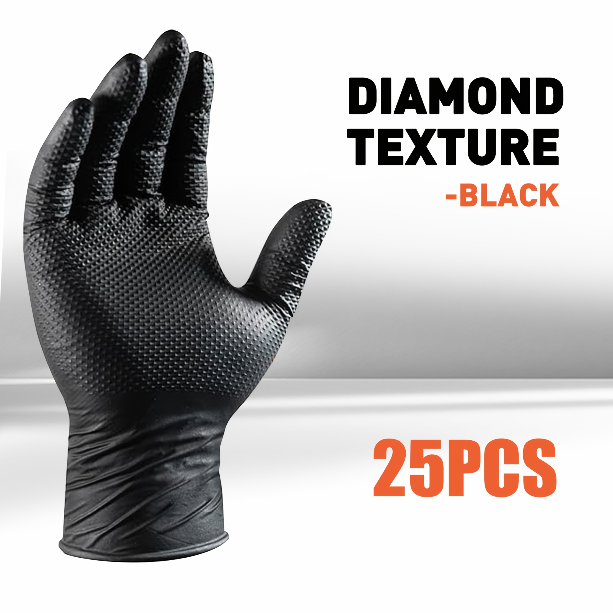 TEMU Disposable Heavy Duty Gloves Thickened Nitrile Suitable For Car, Kitchen, & Home Cleaning, -free, Raised Diamond Texture, Gloves For, Use (no