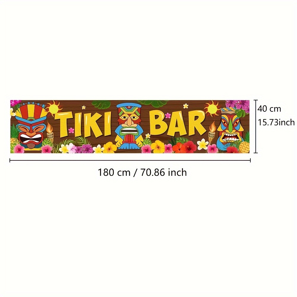 1 Pieza Banner Tiki Bar Decoración Fiesta Luau Decoración - Temu Mexico