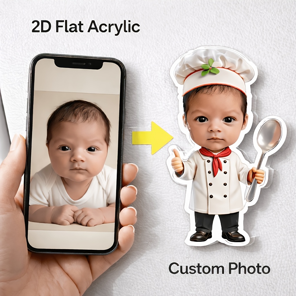 TEMU Magneti da frigo personalizzati con foto adatti come decorazione - Magneti personalizzati con e ritratto con base, le tue foto in piastrelle a ,