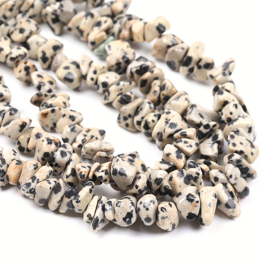 

Lomuine Dalmatian Stone - Irregular For , Bracelets & Necklaces - 16" , Assorted (3-5mm, 5-8mm, 8-12mm)