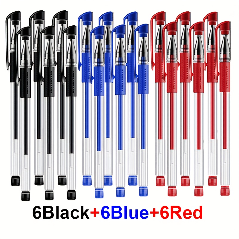 Cute Gel Pen Refill Set Black Blue Red Ink Color Ballpoint - Temu ...