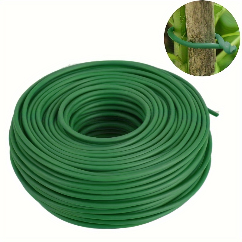 

1 Roll, 98.4ft Garden Plant Tie, Flexible Metal Rope For Climbing Plants, Tomatoes & Vegetables, Iron Wire